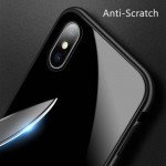 Wholesale iPhone Xs Max Fully Protective Magnetic Absorption Technology Transparent Clear Case (Black)